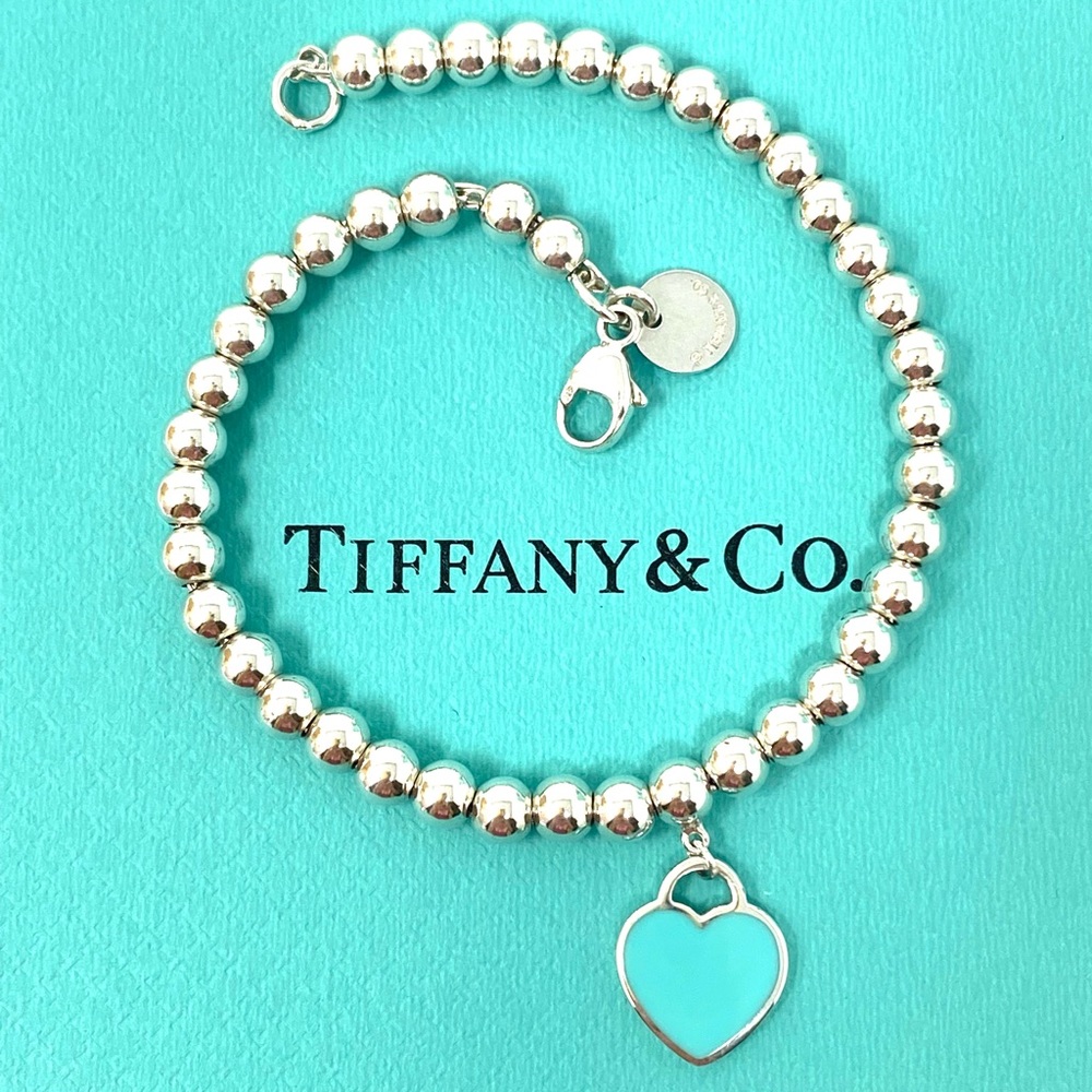 Authentic Tiffany & CO. Return To Mini Enamel Blue Bracelet. - Picture 5 of 6